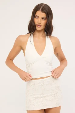 Mirabel Sequin Mini Skirt White