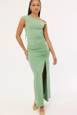Miro Twist Maxi Dress Green