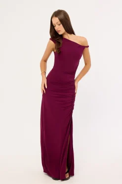 Miro Twist Maxi Dress Plum