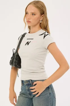 Modulate Baby Tee Grey