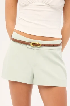 Molten Gold Thin Belt Brown