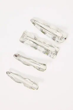 Molten Hair Clip Pack Silver
