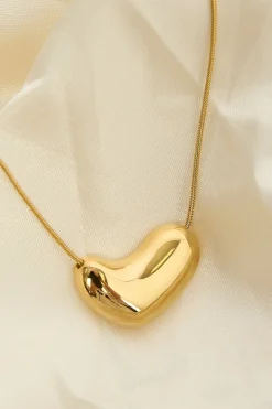 Molten Pendant Necklace 18k Gold Plated