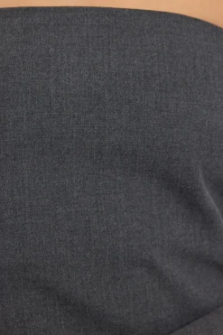 Monica Draped Strapless Tube Dress Grey