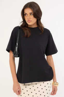 Monogram Oversized Tee Washed Black