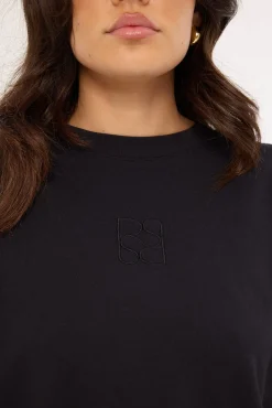 Monogram Oversized Tee Washed Black