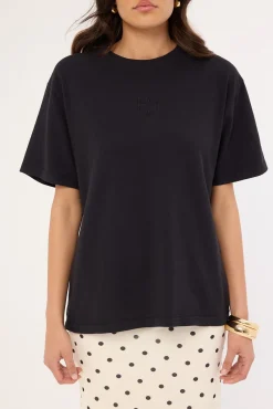 Monogram Oversized Tee Washed Black