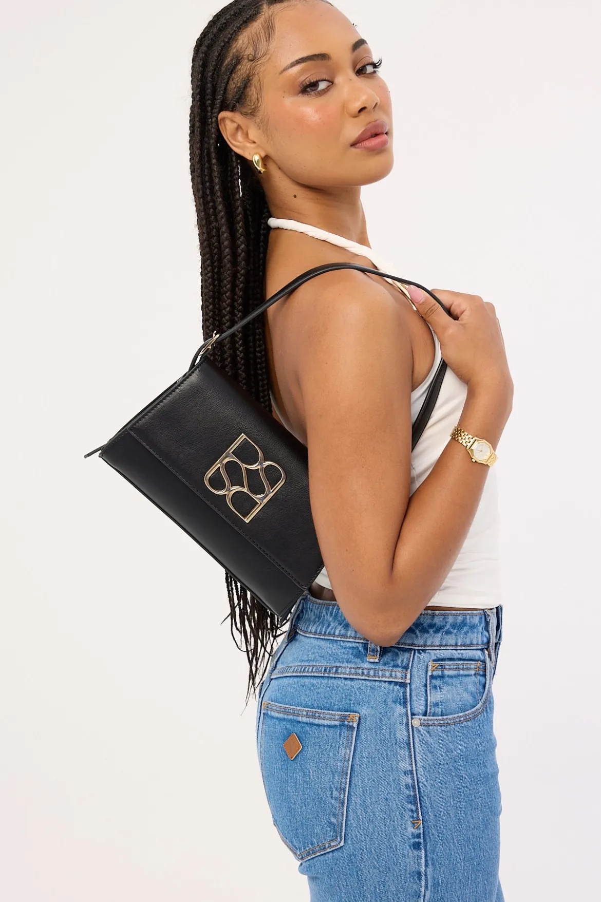 Monogram Shoulder Bag Black
