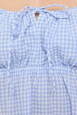 Moonlights Gingham Mini Dress Blue Check