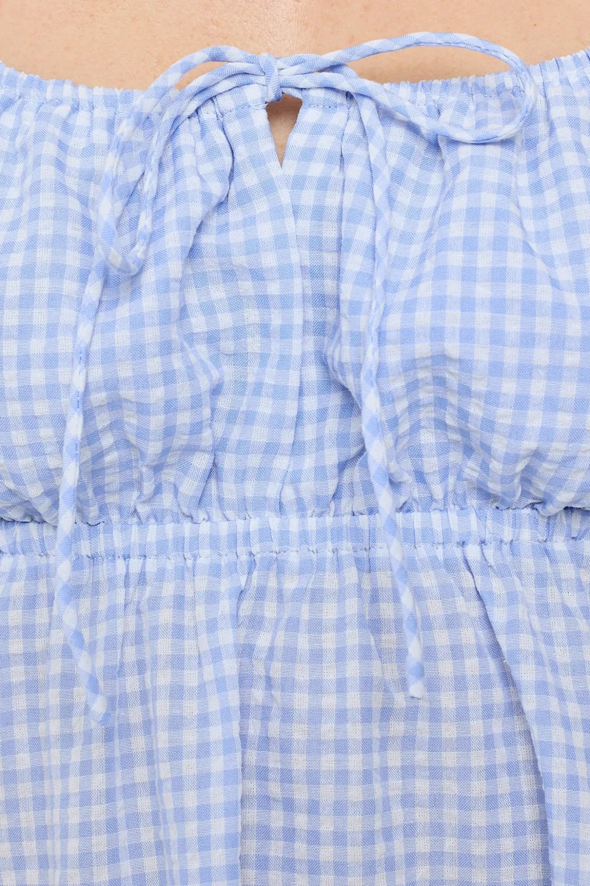 Moonlights Gingham Mini Dress Blue Check