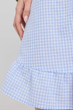 Moonlights Gingham Mini Dress Blue Check