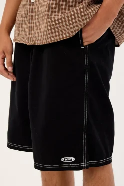 Morgul Stray Baggy Elastic Waist Short Black