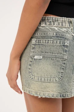 Morty Low Rise Denim Mini Skirt Dirty Dawg