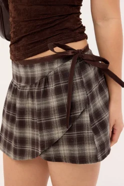 Motel Billa Skirt Grey Check