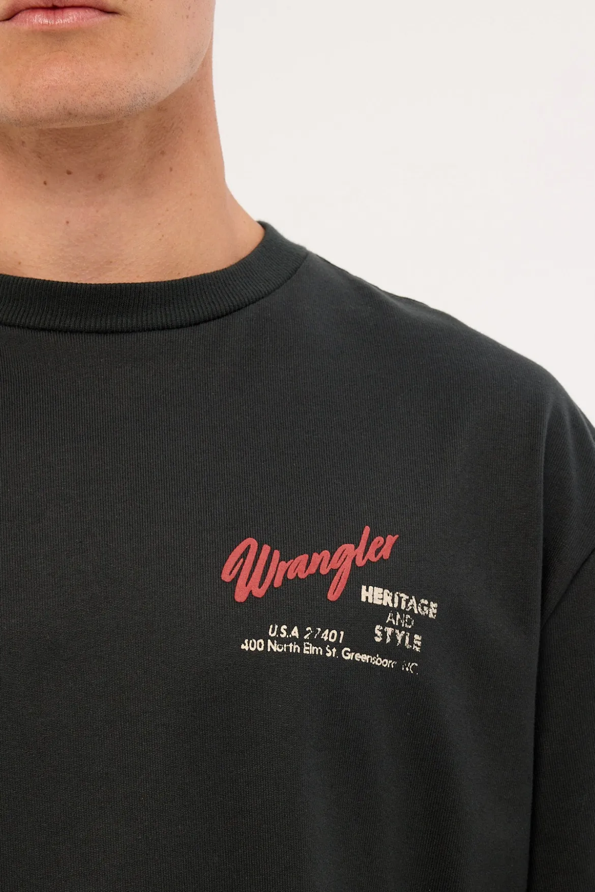 Motel Boxcar Tee Dark Slate