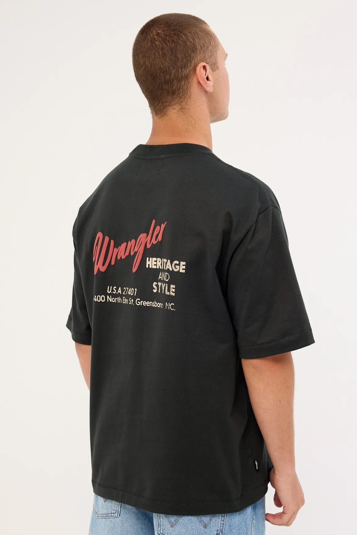 Motel Boxcar Tee Dark Slate
