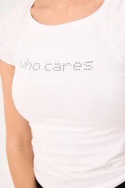 Motel Chihiro Top White Who Cares