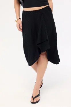 Motel Esmeray Skirt Sheer DGL Knit Black