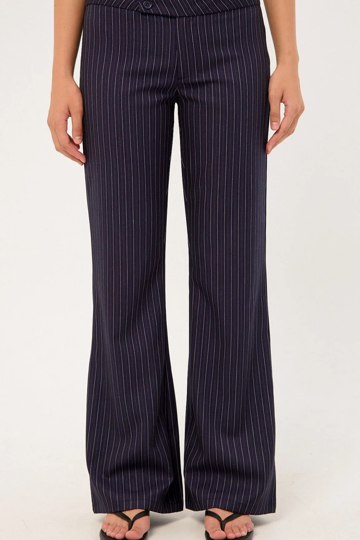 Motel Falita Trouser Tailoring Navy Pinstripe