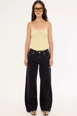 Motel Kindos Top Micro Polka Butter Yellow