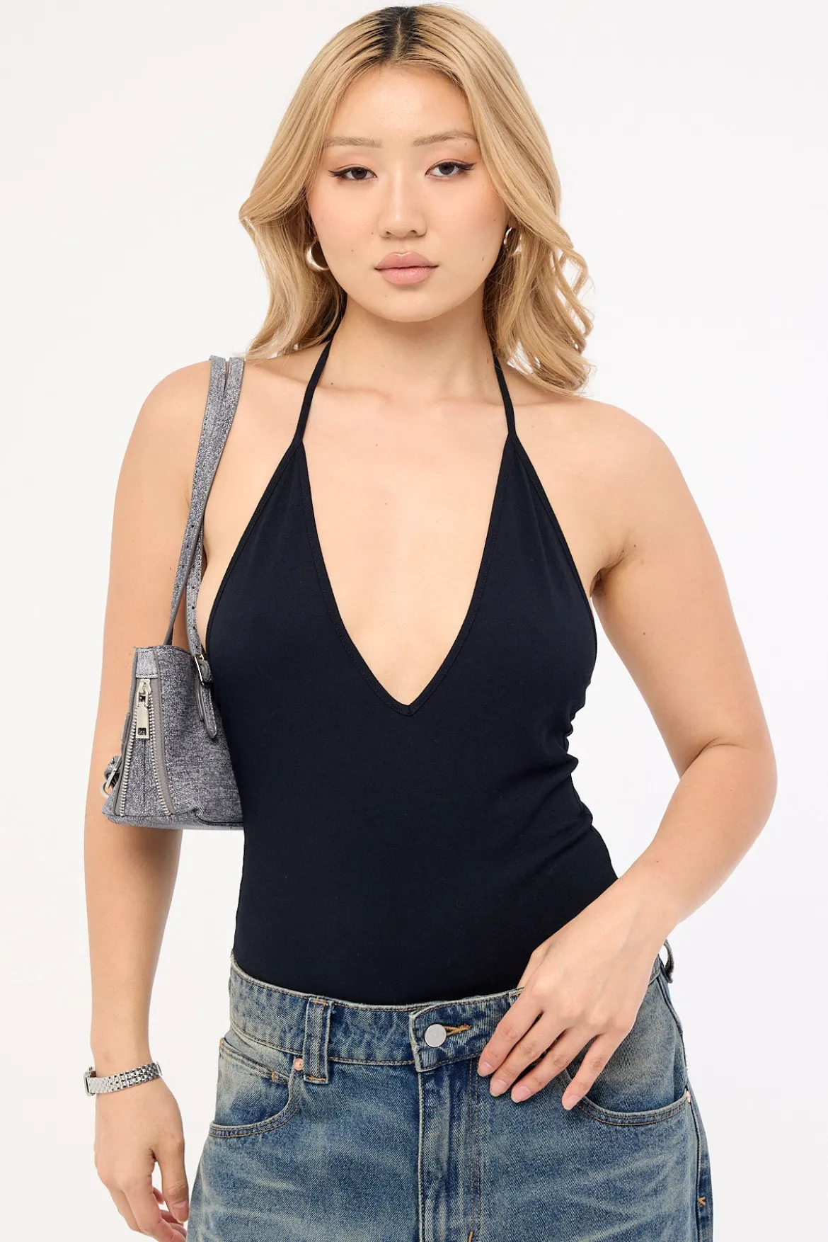 Motel Kitty Bodysuit Black