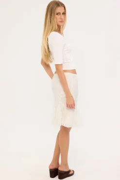 Motel Saiwa Skirt White