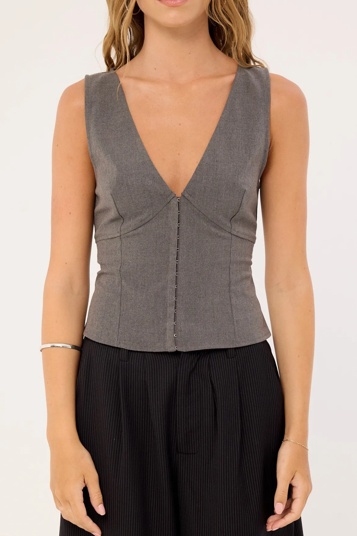 Motel Salpa Top Tailoring Charcoal