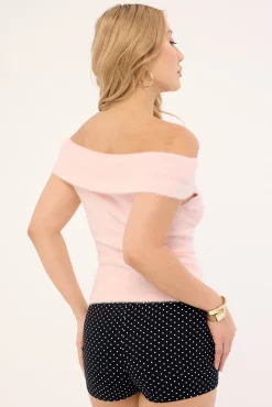 Motel Yurian Top Knit Soft Pink