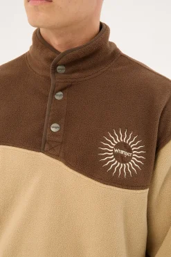 Mountains Polar Fleece Brown Sand