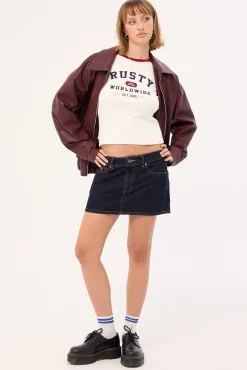 Mr Worldwide Raglan Skimmer Tee White