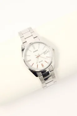 MTP1302DA-7A Analogue Watch Silver/White
