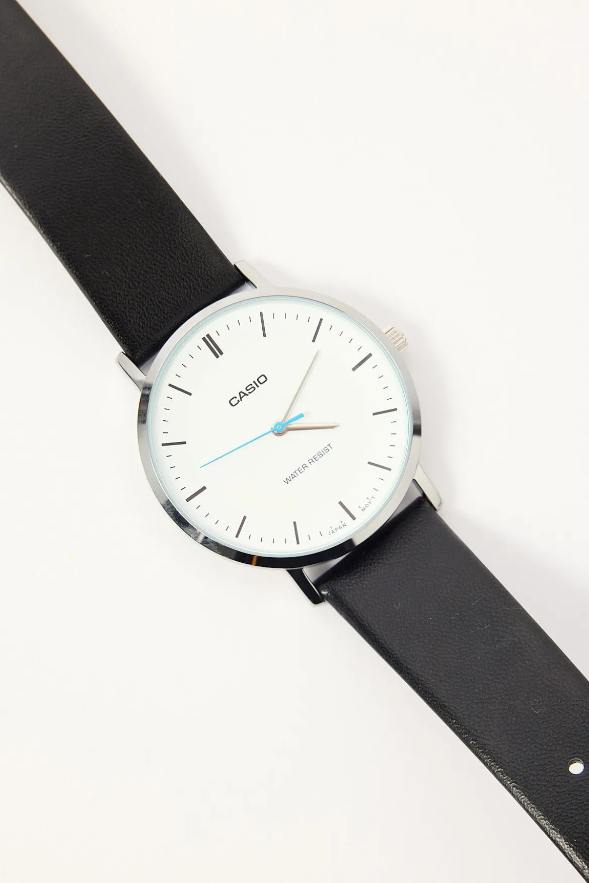 MTPVT04L-7EDF Analogue Watch Silver/Black PU Strap