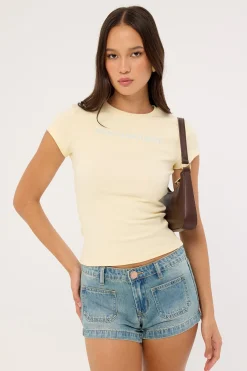 Mum's Favourite Baby Tee Yellow