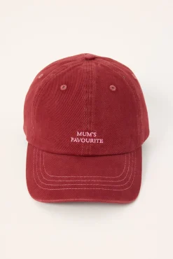 Mums Favourite Cap Burgundy