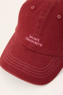 Mums Favourite Cap Burgundy