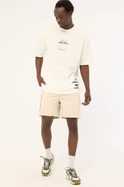Mural Elastic Waist Short Granite