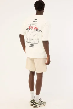 Mural Elastic Waist Short Granite