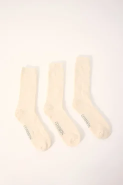 Muted Sock 3 Pack Off White