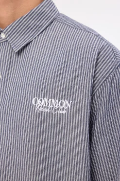 Myles Long Sleeve Shirt Navy Stripe