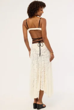Myra Lace Maxi Skirt Antique White