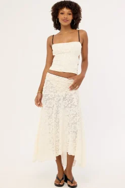 Myra Lace Tie Top Antique White