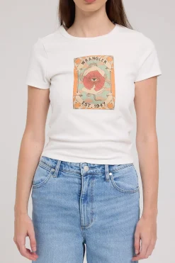 Mystic Eye Staple Rib Tee Vintage White