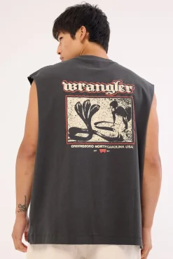 Naga Boxcar Muscle Tee Dark Slate