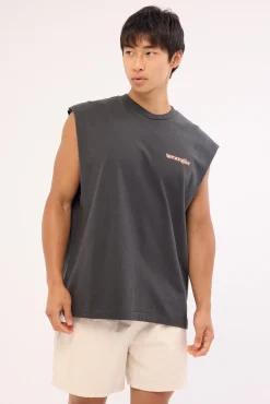 Naga Boxcar Muscle Tee Dark Slate