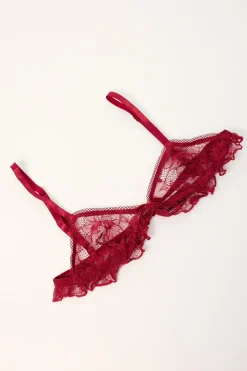 Najya Lace Bra Burgundy