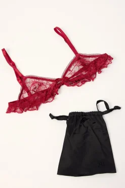 Najya Lace Bra Burgundy