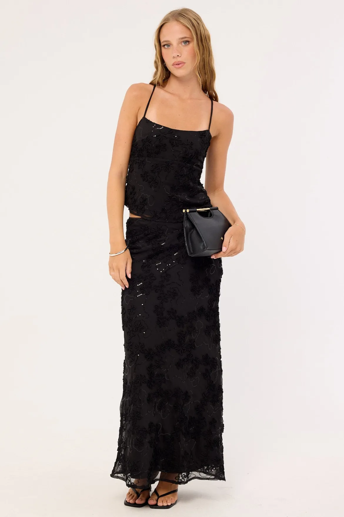 Nala Lace Up Back Top Black