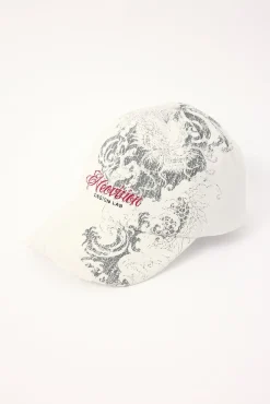 Nami Distressed Dad Cap White
