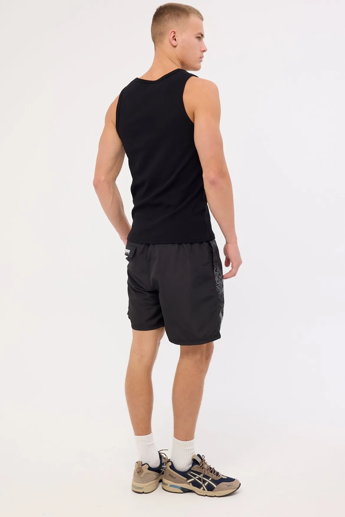 Nami Elastic Waist Swim Short Black