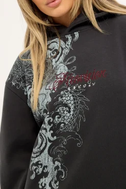 Nami Relaxed Hoodie Washed Black
